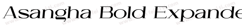Asangha Bold Expanded Italic字体转换
